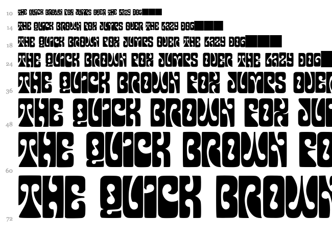 JMH Psychedelic CAPS font waterfall